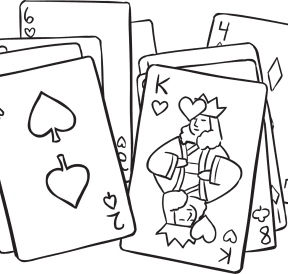 Series of playing cards as used with Card Talk a get-to-know-you group activity