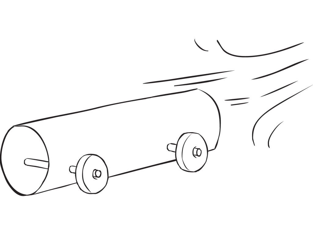 team-building challenge to build an air-powered vehicle powered by someone's breath