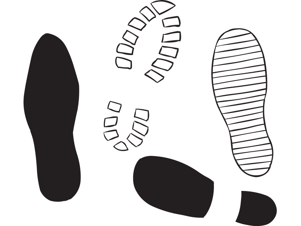 Tread patterns for four different types of shoes as seen in Sole Mate pairing exercise