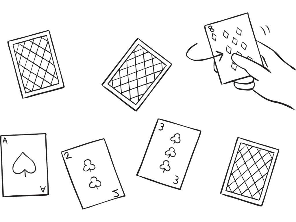 Flip Over Ten playing cards group initiative