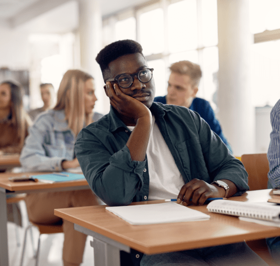 Bored student in class who would benefit from energisers