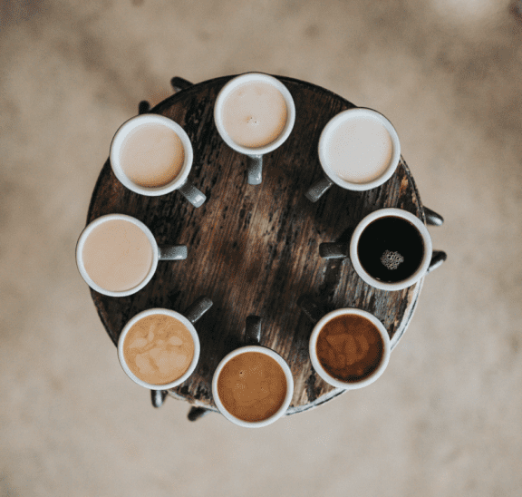 Coffee cups of character strengths. Photo: Nathan Dumlao