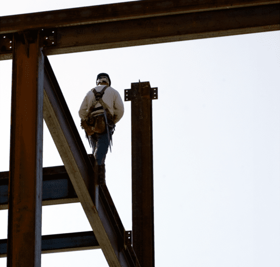 Mohawk Ironworker Walk on construction site