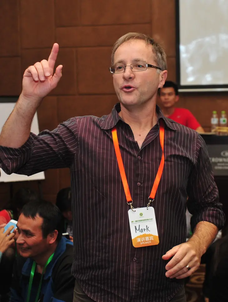 Mark Collard delivering Serious Fun Professional Development workshop, China 2015