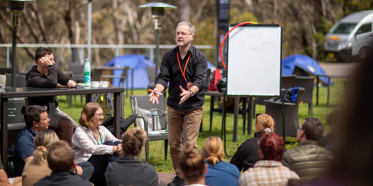 Mark presenting workshop at NOEC 2022