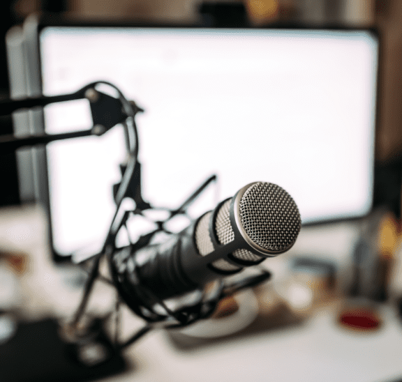 podcast microphone for Learning at the Edge interview