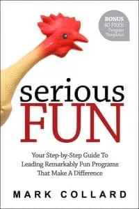 Front cover of Serious Fun book by Mark Collard, featuring Serious Fun book offer