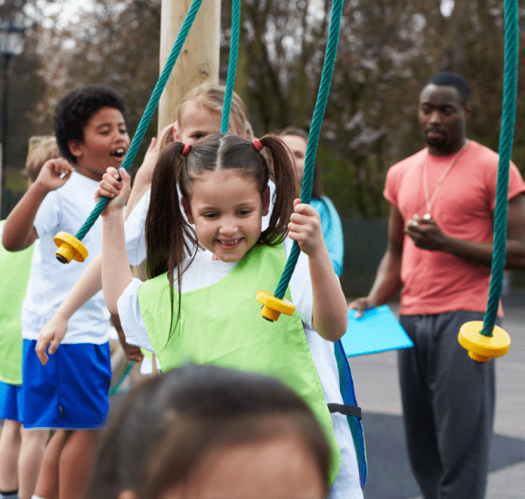 Active learning with students doing physical education